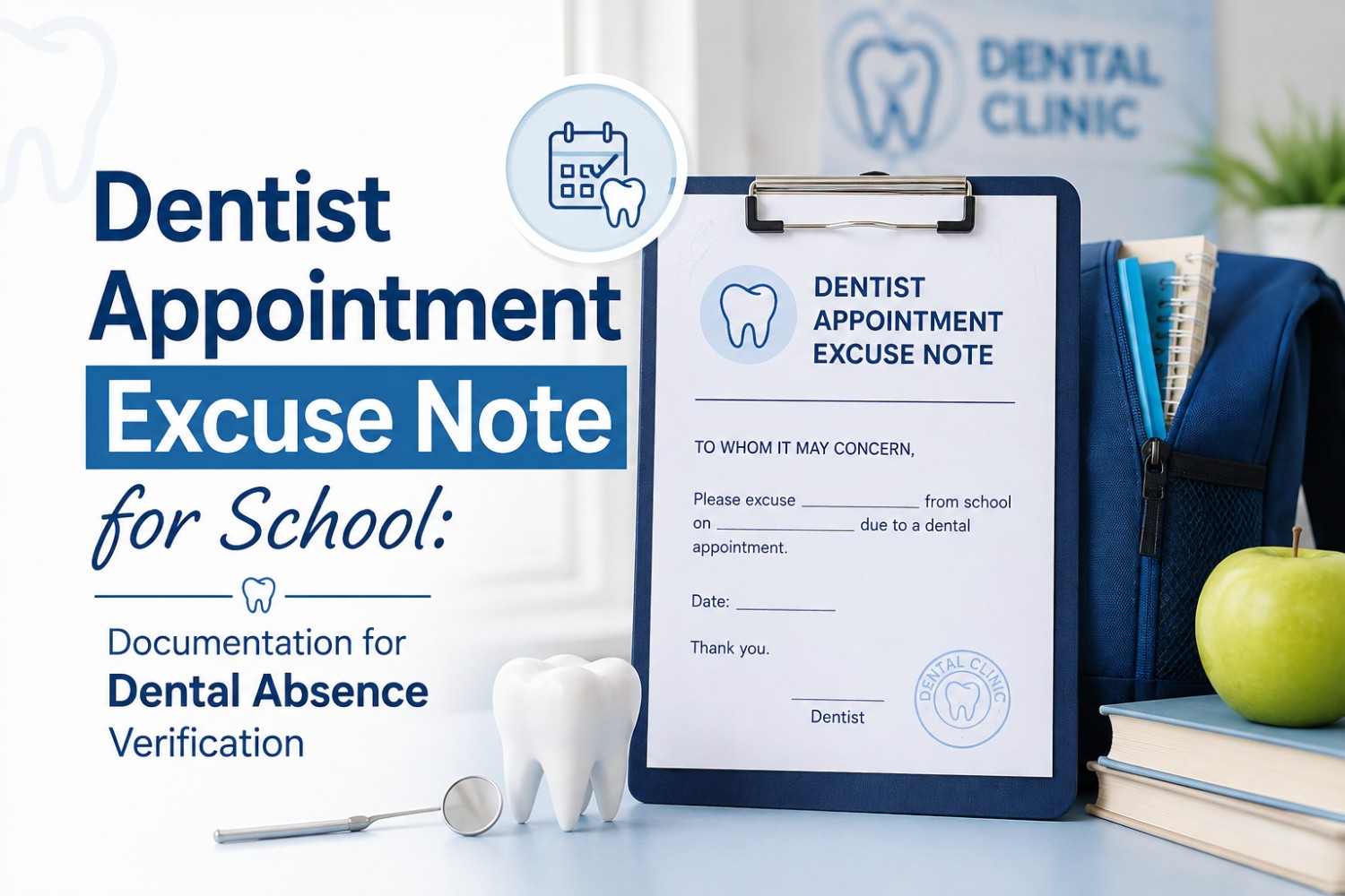 Dentist Appointment Excuse Note for School: Documentation for Dental Absence Verification