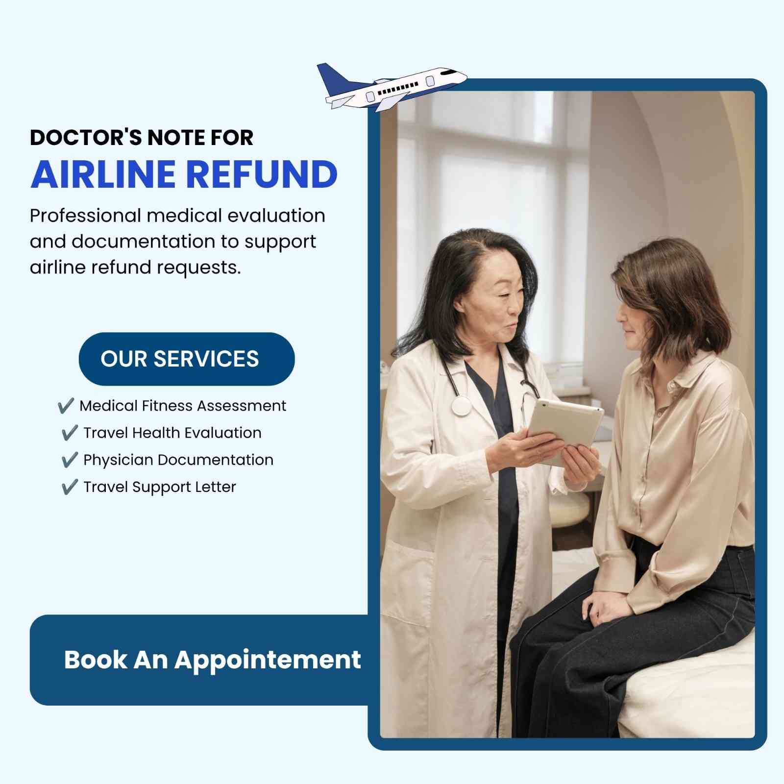 Doctor's Note for Airline Refund