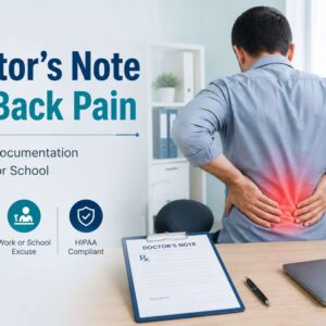 Doctor's Note for Back Pain