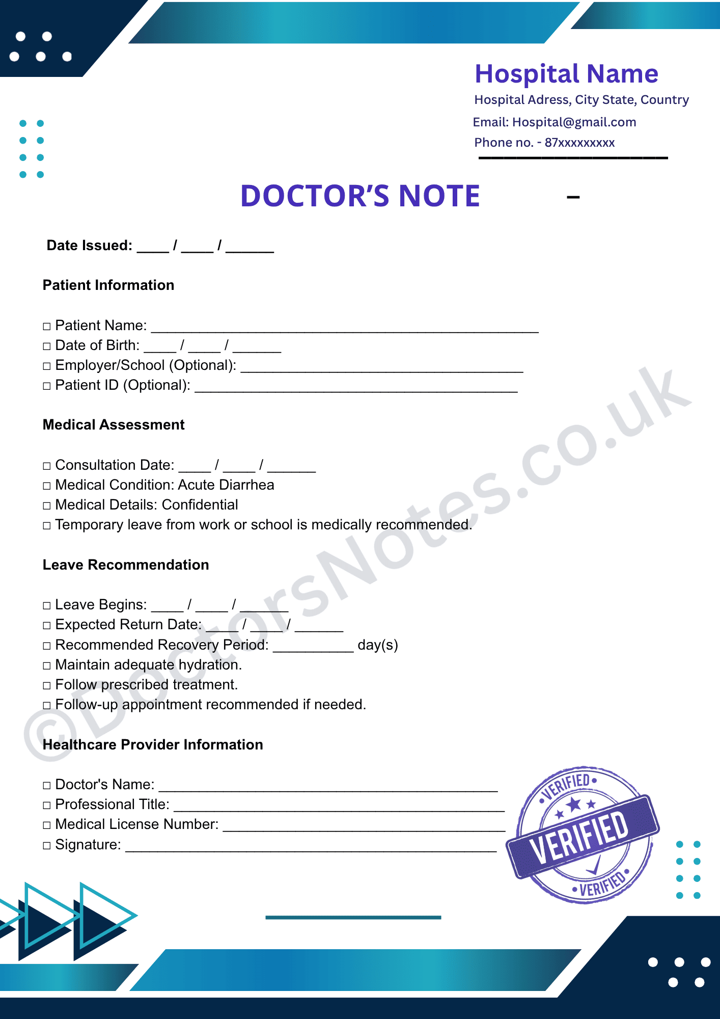 Doctor's Note for Diarrhea | Medical Leave Guide for Recovery - Image 4