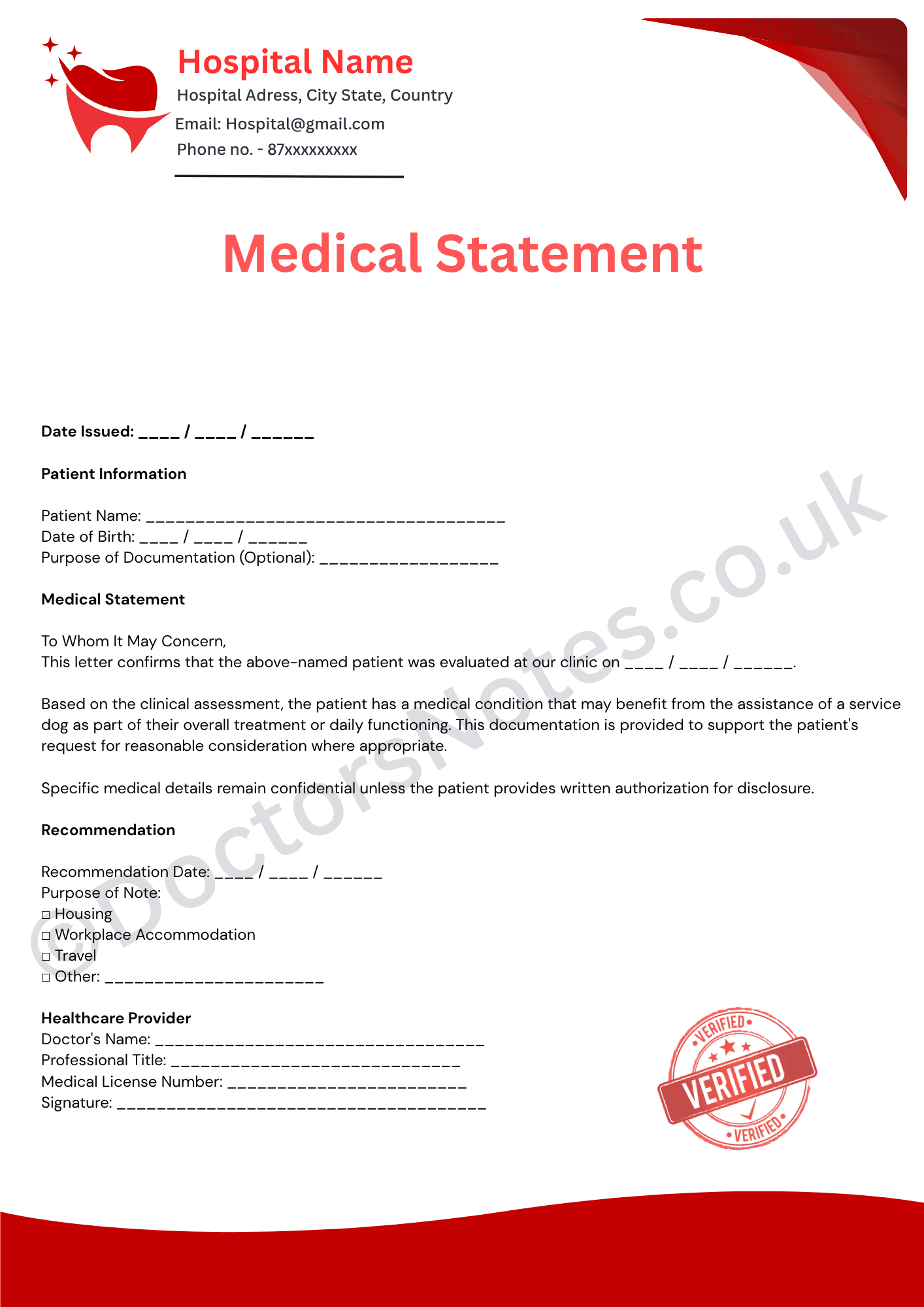 Doctor's Note for Service Dog | Medical Support Guide - Image 2