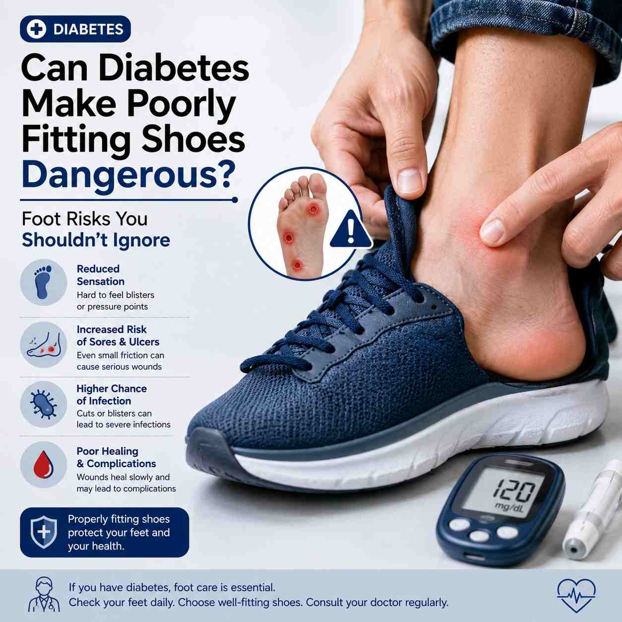Can Diabetes Make Poorly Fitting Shoes Dangerous Foot Risks