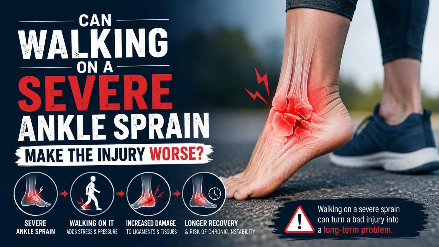Can Walking on a Severe Ankle Sprain Make the Injury Worse