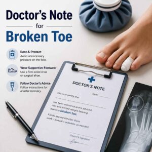 Doctors Note for Broken Toe.