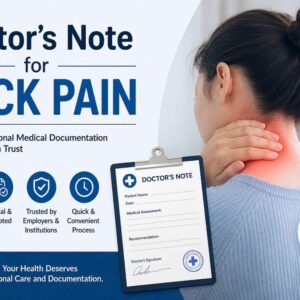 Doctor's Note for Neck Pain