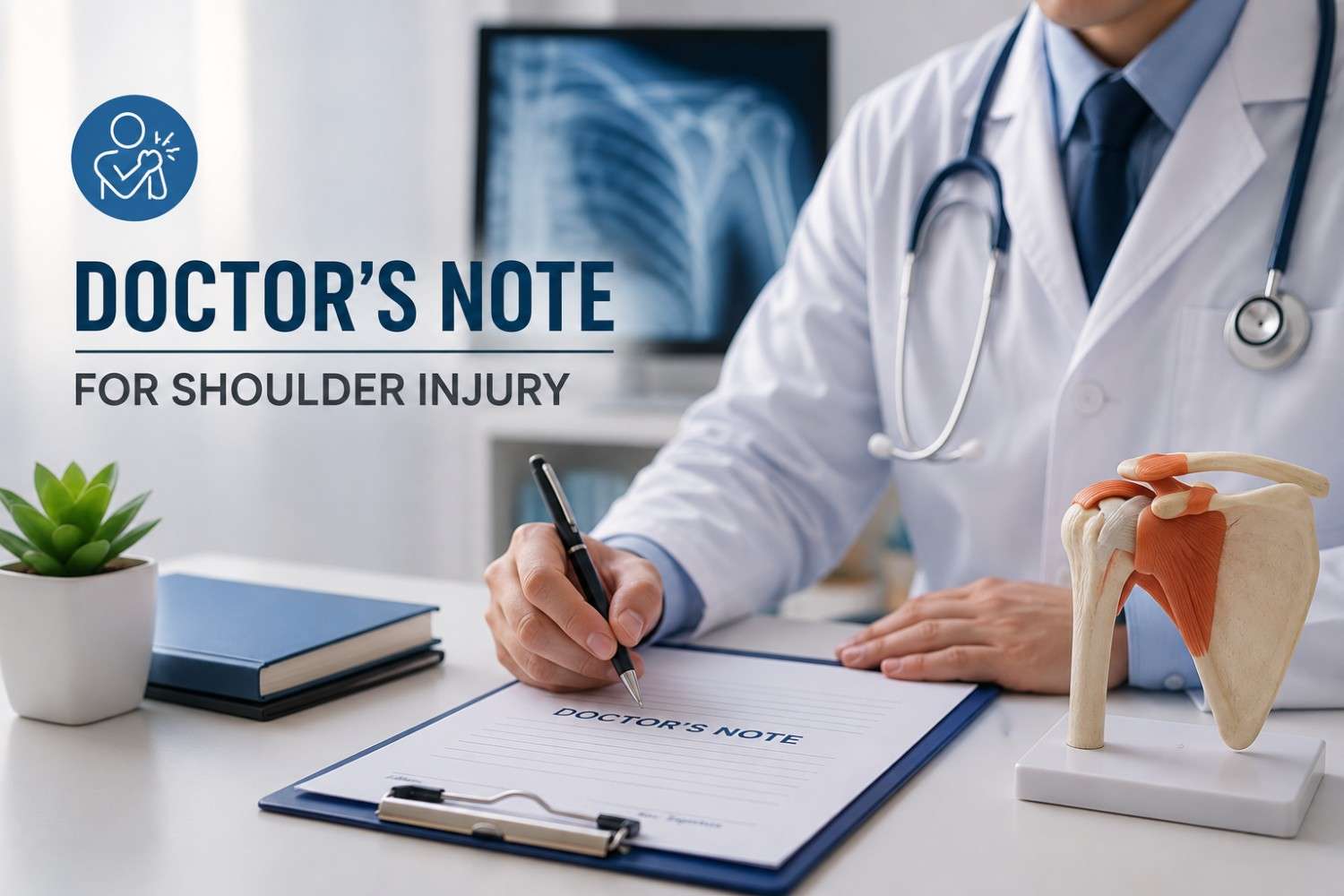 Doctor's Note for Shoulder Injury.