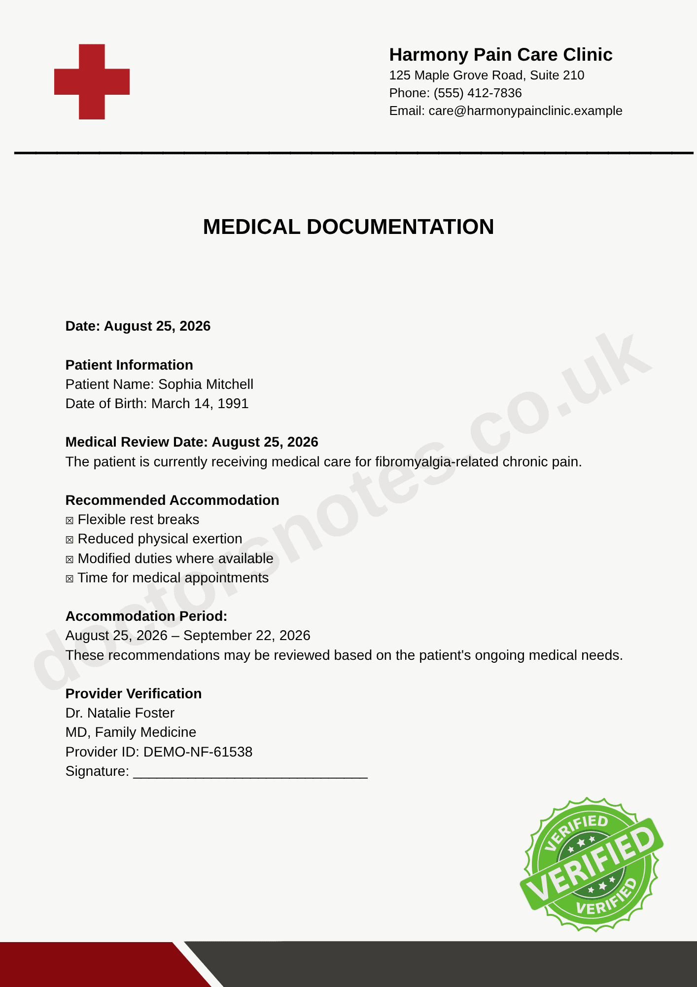 Doctor's Note for Fibromyalgia | Chronic Pain Support - Image 3