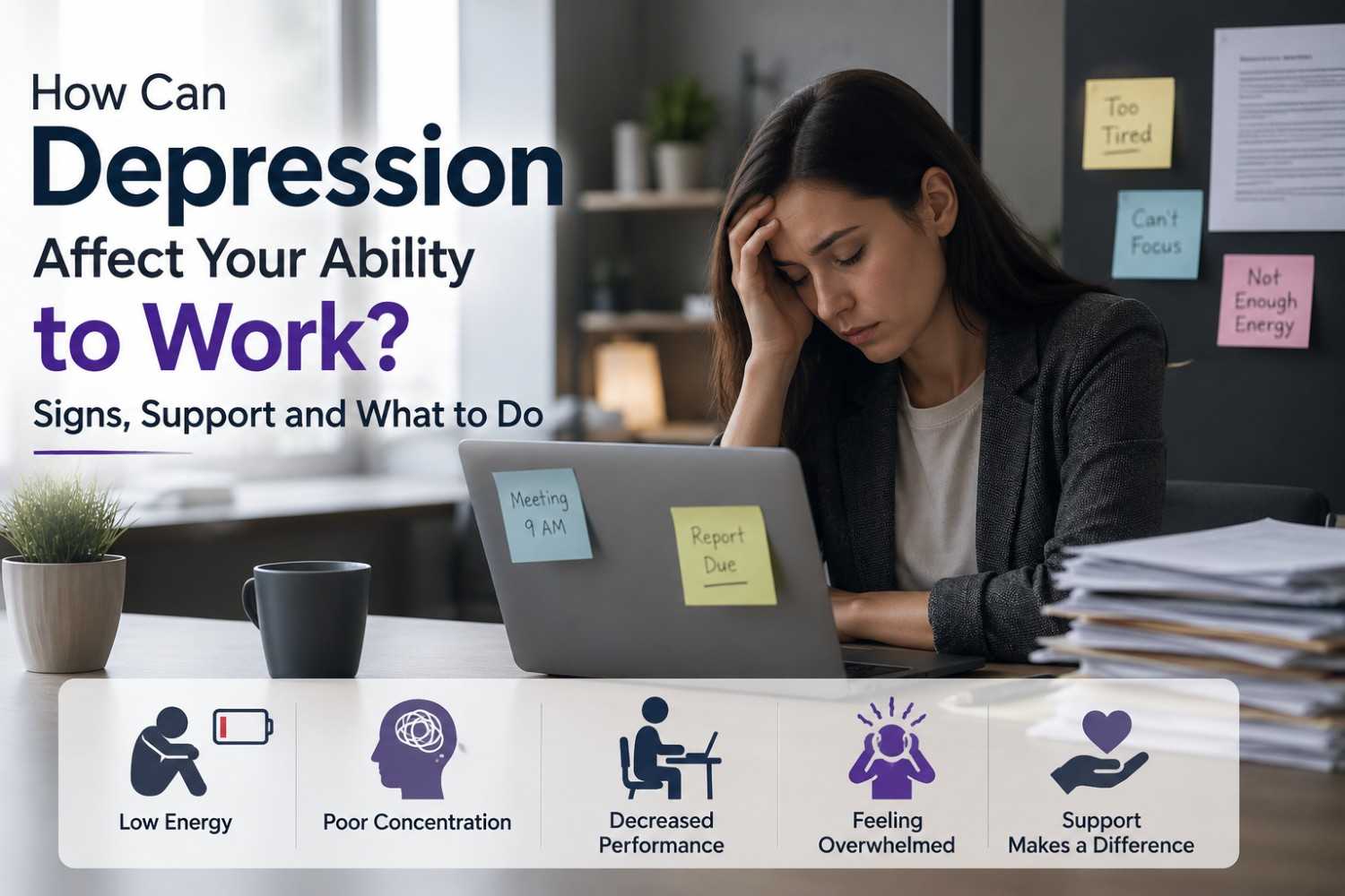 How Can Depression Affect Your Ability to Work Signs, Support and What to Do