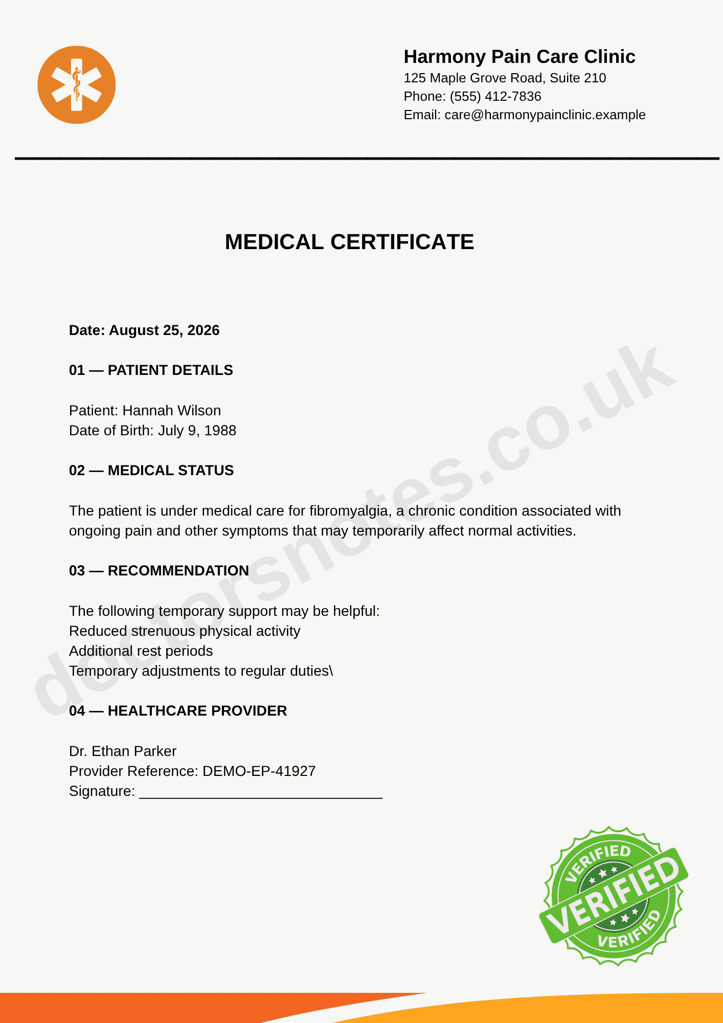 Doctor's Note for Fibromyalgia | Chronic Pain Support - Image 4