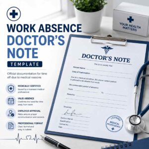 Work Absence Doctor's Note