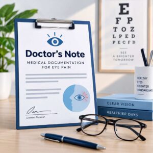 Doctor Note for Eye pain