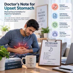 Doctor's Note for Upset Stomach